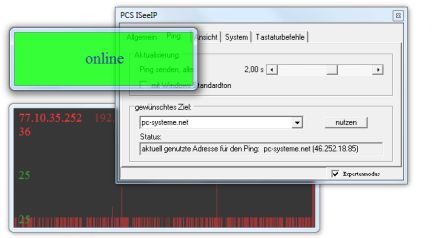 Screenshot vom Programm: ISeeIP